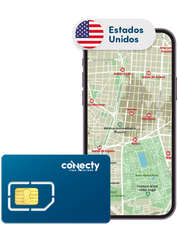 SIM CARD para Viajar a Estados Unidos– Conecty